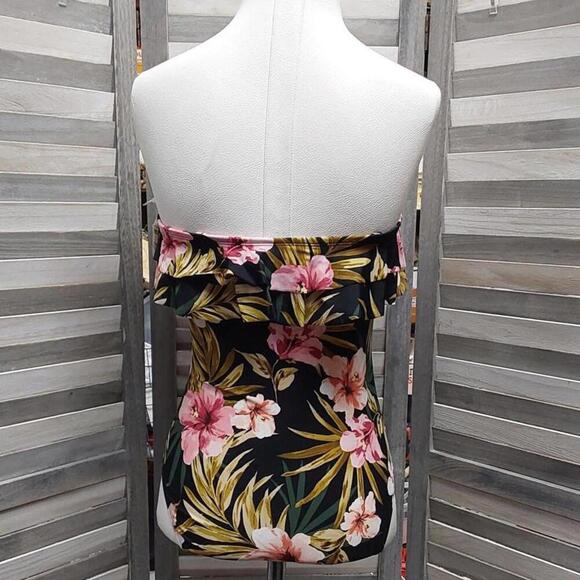 Bandeau Flounce High-Coverage One-Piece Swimsuit | Kona Sol | Small - Picture 5 of 13